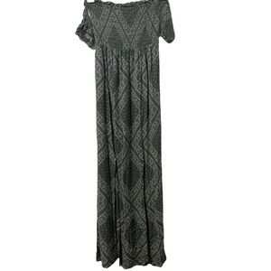 Gypsy long Green maxi dress with arm band sleeves size XS.